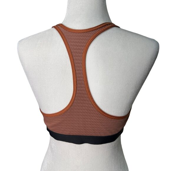 VSX Victorias Secret Sport Bra Large The Player Unlined Racerback Orange Texture - Picture 4 of 5
